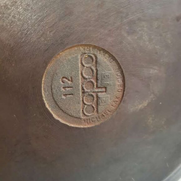 Vintage Large Mid-Century Cast Iron Copco Paella Dish Michael Lax Excel Cond - Picture 3 of 4